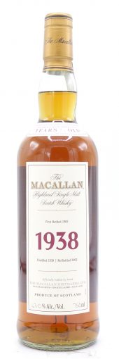 1938 Macallan Scotch Whisky Fine & Rare, 31 Year Old 750ml