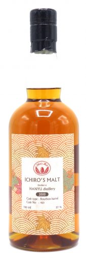 2000 Hanyu Single Malt Japanese Whisky Ichiro’s Malt, Bourbon Barrel, Cask #923, 114 Proof 700ml