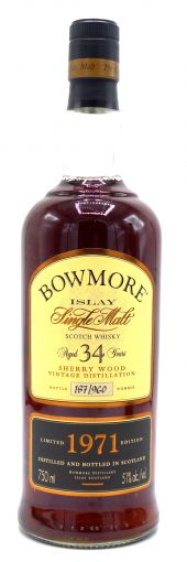 1971 Bowmore Single Malt Scotch Whisky 34 Year Old, Sherry Cask 750ml